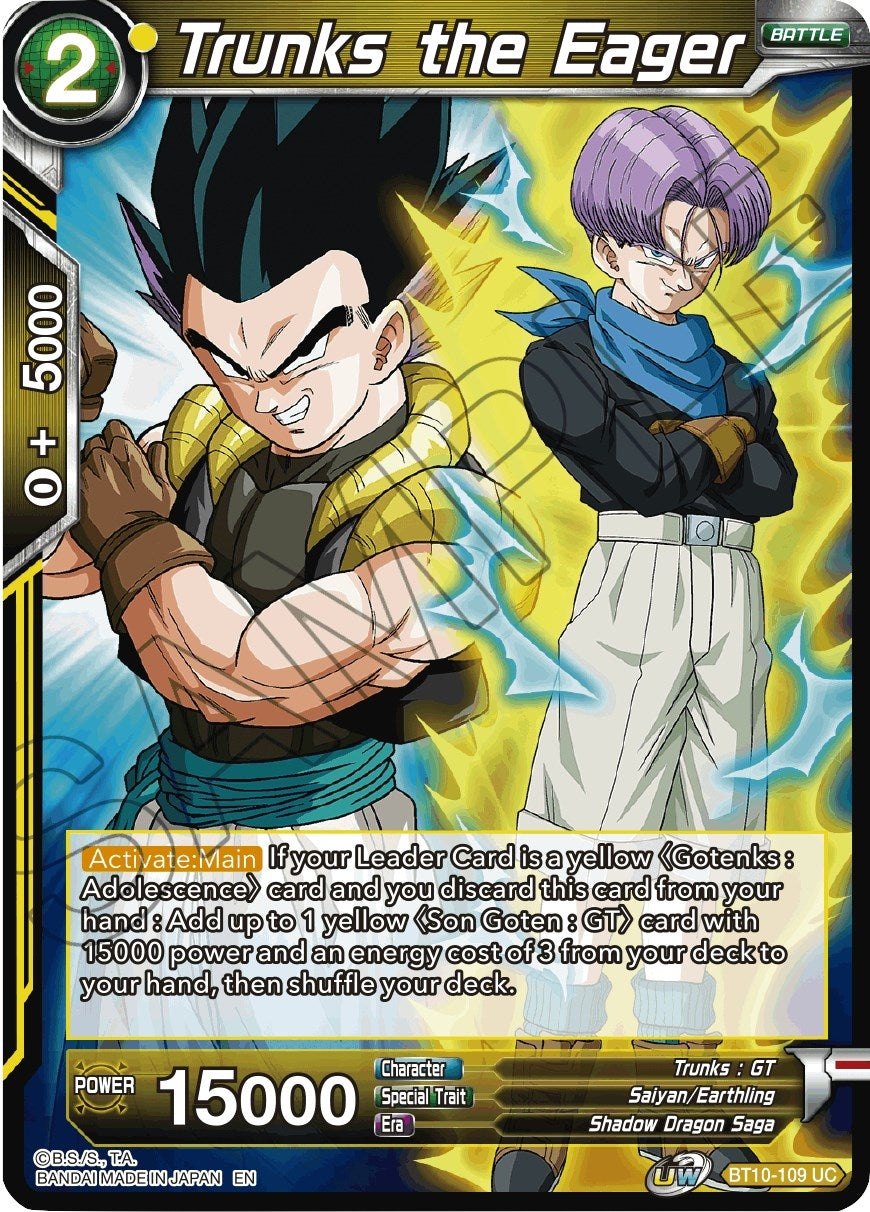 Image for Trunks the Eager (Rise of the Unison Warrior) (BT10-109) - Dragon Ball Super: Masters