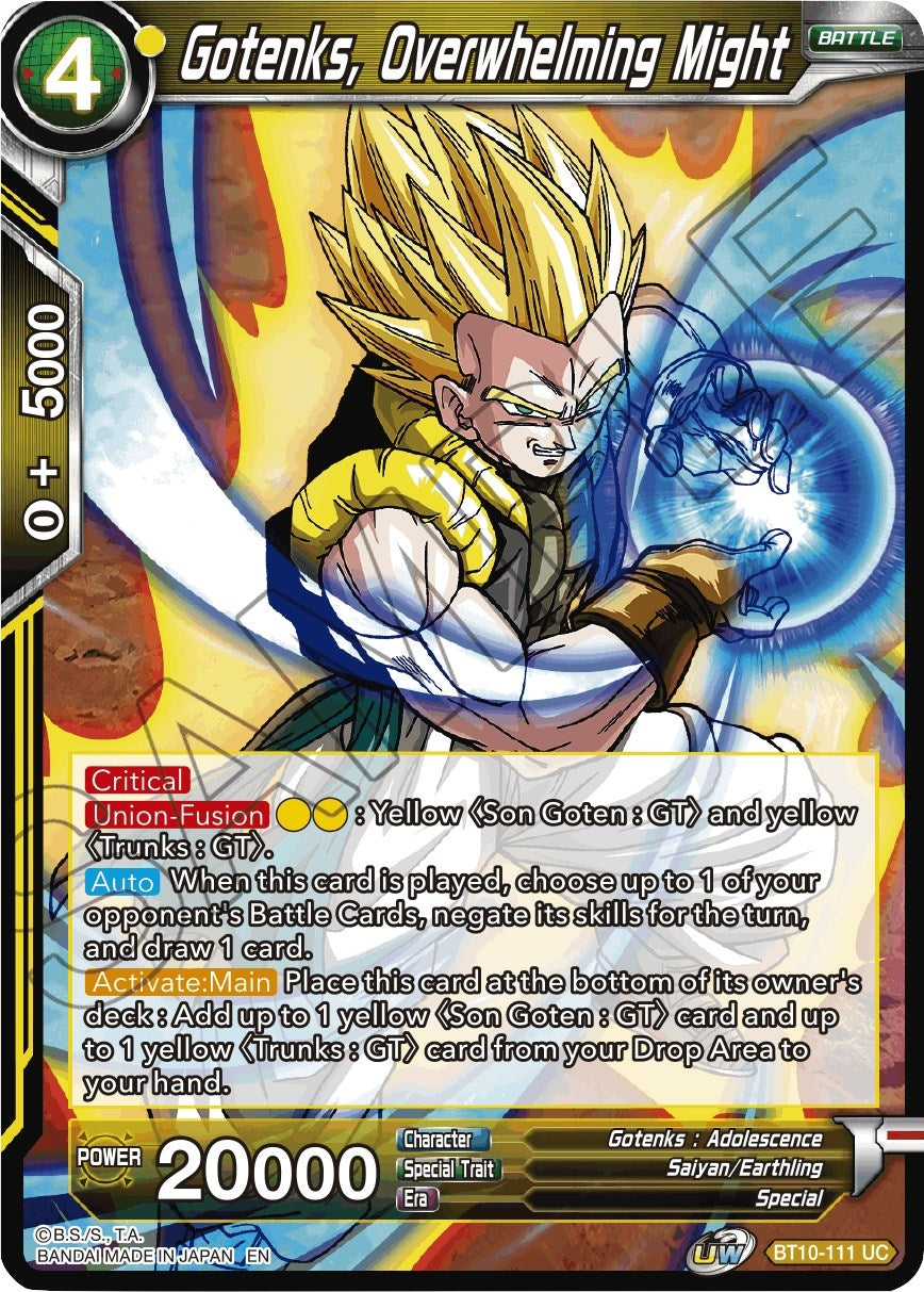 Image for Gotenks, Overwhelming Might (Rise of the Unison Warrior) (BT10-111) - Dragon Ball Super: Masters