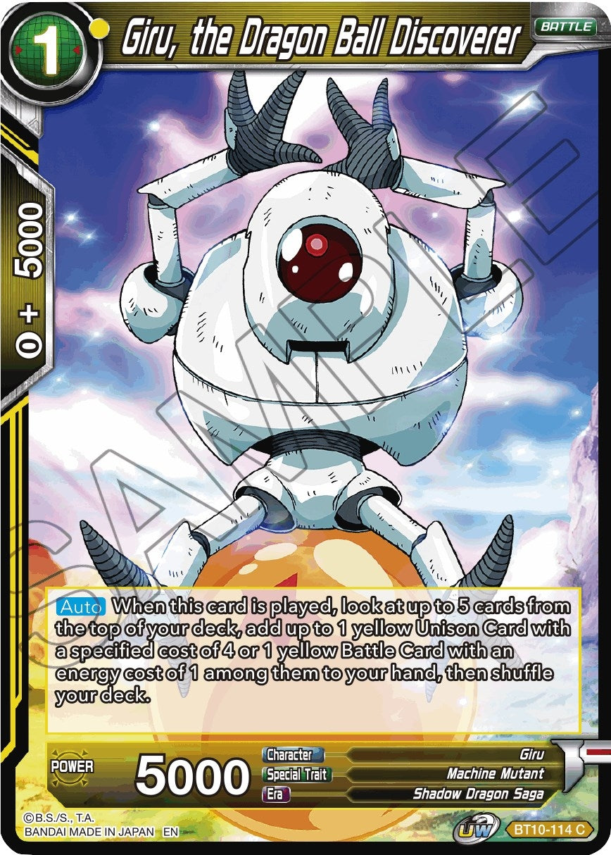 Image for Giru, the Dragon Ball Discoverer (Rise of the Unison Warrior) (BT10-114) - Dragon Ball Super: Masters
