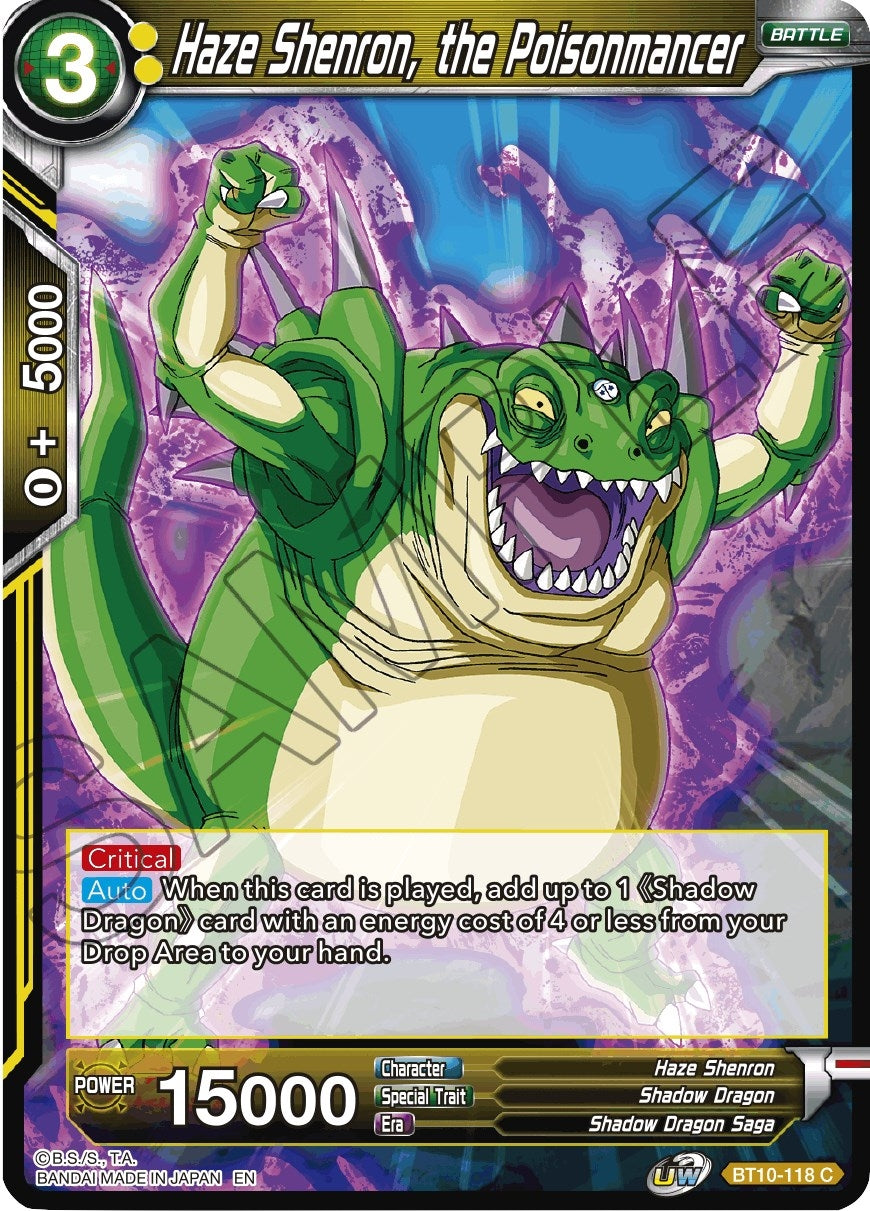 Image for Haze Shenron, the Poisonmancer (Rise of the Unison Warrior) (BT10-118) - Dragon Ball Super: Masters