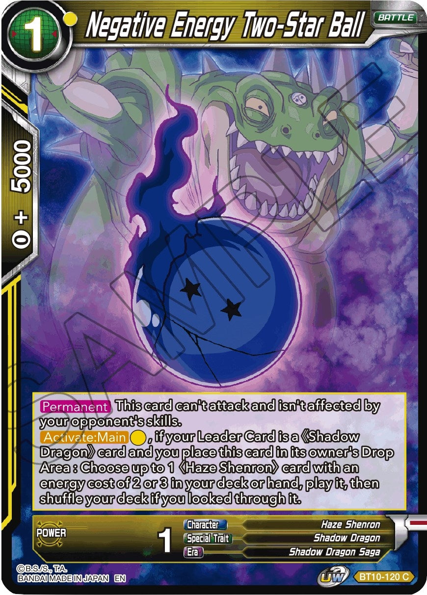 Image for Negative Energy Two-Star Ball (Rise of the Unison Warrior) (BT10-120) - Dragon Ball Super: Masters