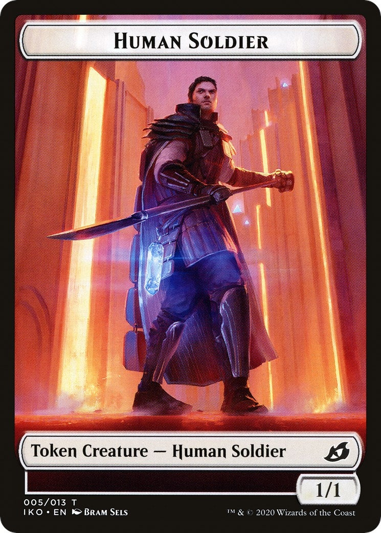 Image for Human Soldier (005) // Drake Double-Sided Token (Commander 2020) (5 // 8) - Magic: The Gathering