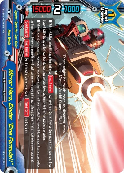 Image for Mirror Hero, Einder "Eins Formula!!" (Buddy Again Vol.2 ~Super Buddy War EX~) (S-UB05/0018EN) - Future Card BuddyFight