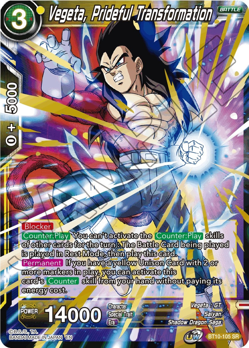Image for Vegeta, Prideful Transformation (Rise of the Unison Warrior) (BT10-105) - Dragon Ball Super: Masters