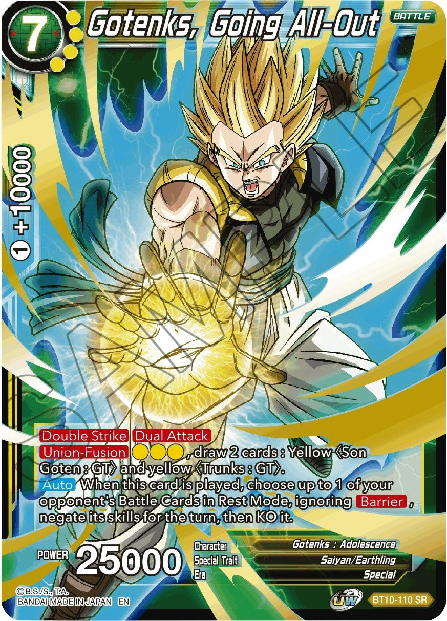 Image for Gotenks, Going All-Out (Rise of the Unison Warrior) (BT10-110) - Dragon Ball Super: Masters