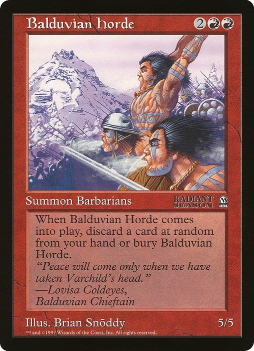 Image for Balduvian Horde (Arena League) (Oversize Cards) - Magic: The Gathering