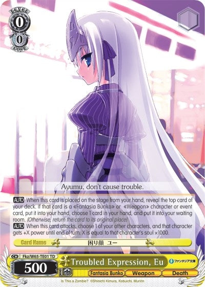 Image for Troubled Expression, Eu (Fujimi Fantasia Bunko) (Fkz/W65-TE01 TD) - Weiss Schwarz