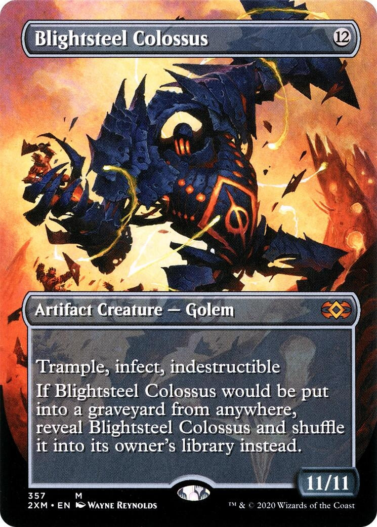 Image for Blightsteel Colossus (Borderless) (Double Masters) (357) - Magic: The Gathering