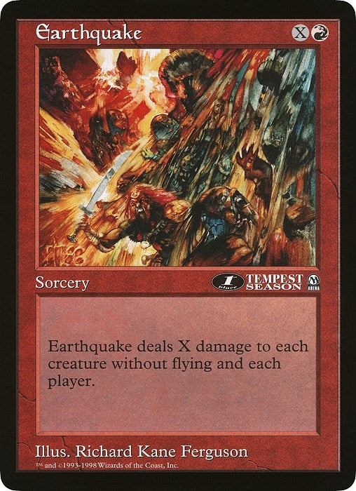 Image for Earthquake (1st Place) (Arena League) (Oversize Cards) - Magic: The Gathering