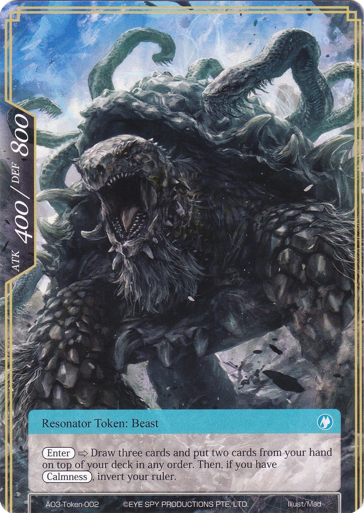 Image for Water Beast Token (Alice Origin III) (AO3-Token-002) - Force of Will