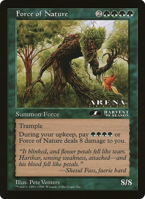 Image for Force of Nature (1st Place) (Arena League) (Oversize Cards) - Magic: The Gathering