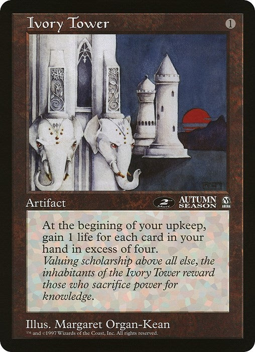 Image for Ivory Tower (2nd Place) (Arena League) (Oversize Cards) - Magic: The Gathering