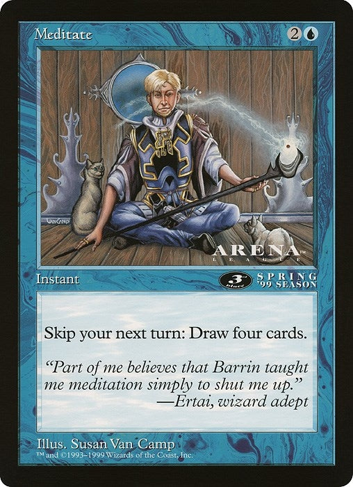 Image for Meditate (3rd Place) (Arena League) (Oversize Cards) - Magic: The Gathering