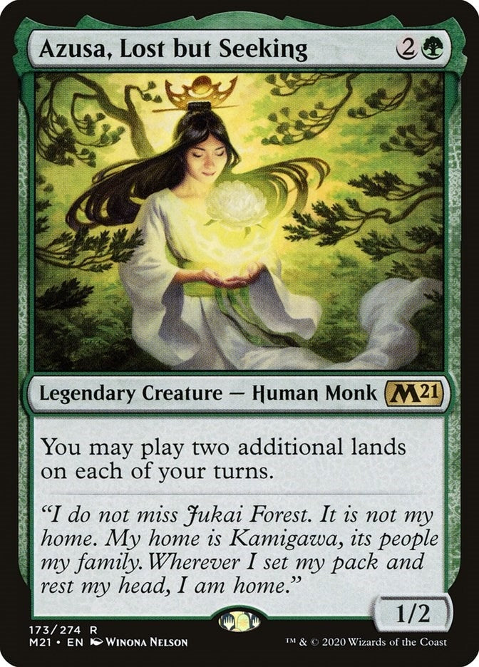 Image for Azusa, Lost but Seeking (Core Set 2021) (173) - Magic: The Gathering