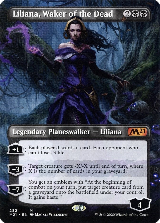 Image for Liliana, Waker of the Dead (Borderless) (Core Set 2021) (282) - Magic: The Gathering
