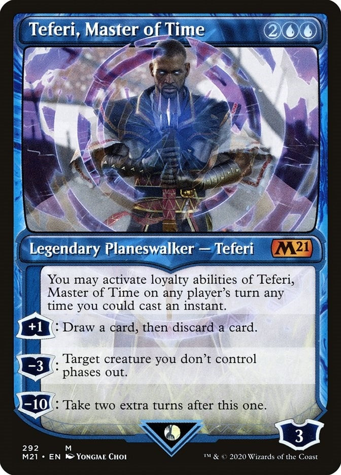 Image for Teferi, Master of Time (Showcase) (292) (Core Set 2021) (292) - Magic: The Gathering