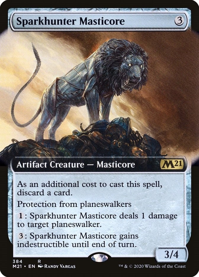 Image for Sparkhunter Masticore (Extended Art) (Core Set 2021) (384) - Magic: The Gathering