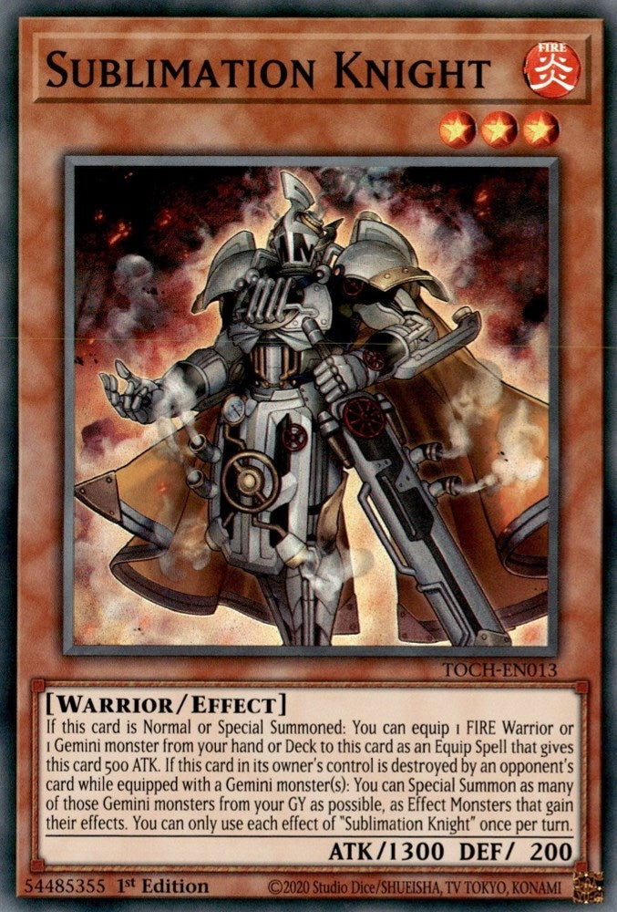 Image for Sublimation Knight (Toon Chaos) (TOCH-EN013) - YuGiOh