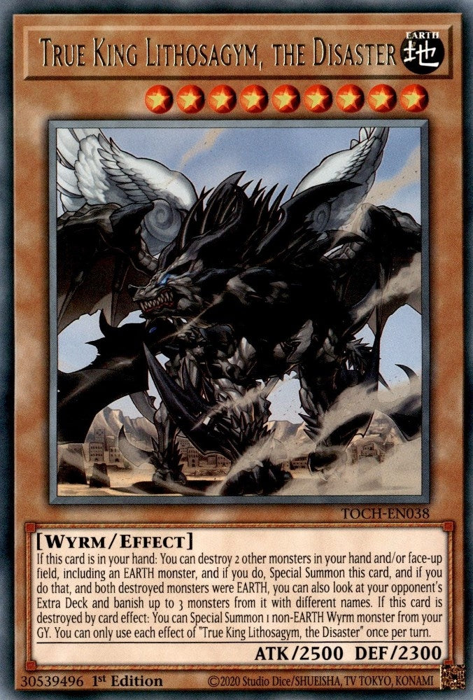 Image for True King Lithosagym, the Disaster (Toon Chaos) (TOCH-EN038) - YuGiOh
