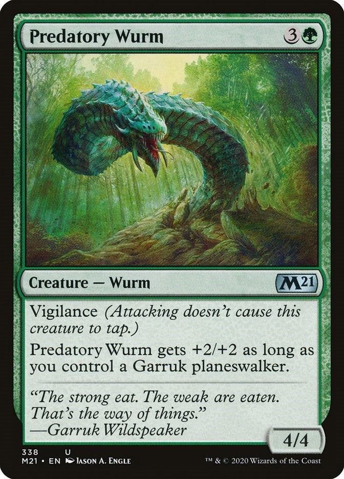 Image for Predatory Wurm (Core Set 2021) (338) - Magic: The Gathering