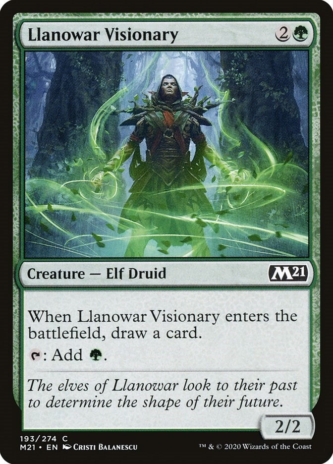 Image for Llanowar Visionary (Core Set 2021) (193) - Magic: The Gathering