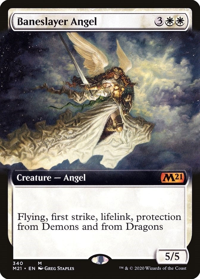 Image for Baneslayer Angel (Extended Art) (Core Set 2021) (340) - Magic: The Gathering