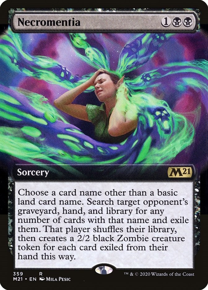 Image for Necromentia (Extended Art) (Core Set 2021) (359) - Magic: The Gathering