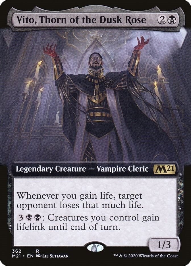 Image for Vito, Thorn of the Dusk Rose (Extended Art) (Core Set 2021) (362) - Magic: The Gathering
