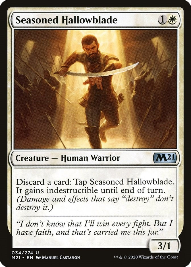 Image for Seasoned Hallowblade (Core Set 2021) (34) - Magic: The Gathering