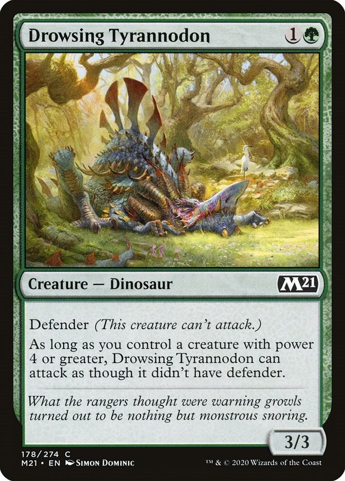 Image for Drowsing Tyrannodon (Core Set 2021) (178) - Magic: The Gathering