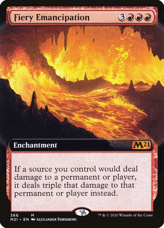 Image for Fiery Emancipation (Extended Art) (Core Set 2021) (366) - Magic: The Gathering