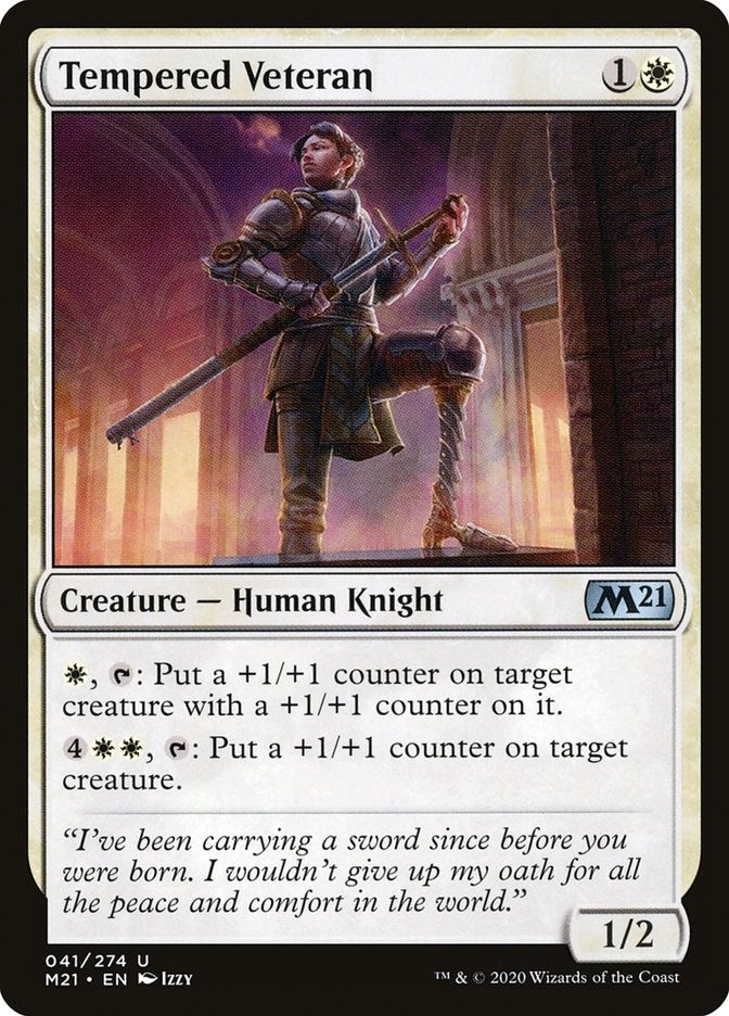 Image for Tempered Veteran (Core Set 2021) (41) - Magic: The Gathering