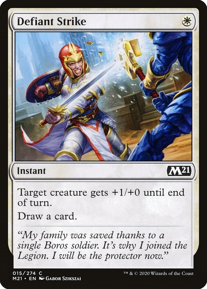 Image for Defiant Strike (Core Set 2021) (15) - Magic: The Gathering