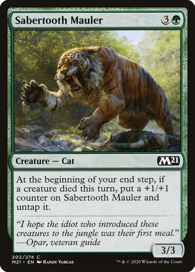 Image for Sabertooth Mauler (Core Set 2021) (202) - Magic: The Gathering