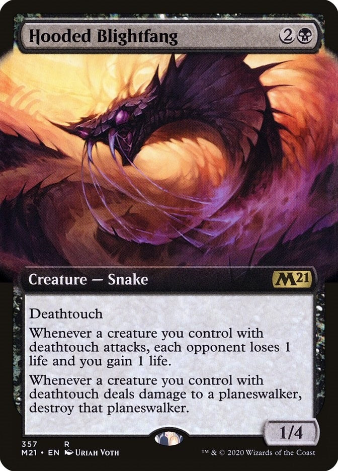 Image for Hooded Blightfang (Extended Art) (Core Set 2021) (357) - Magic: The Gathering