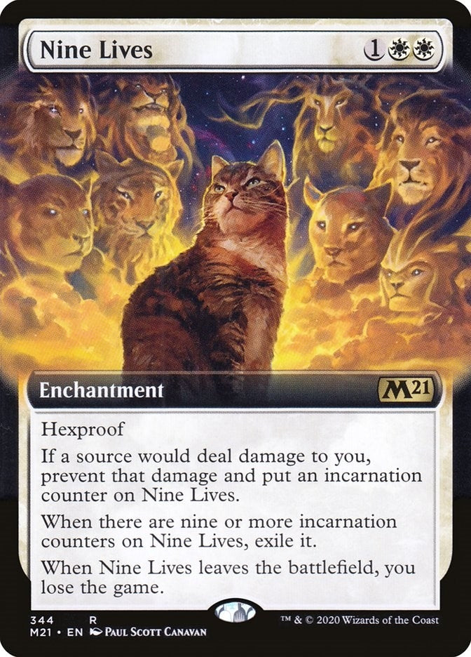 Image for Nine Lives (Extended Art) (Core Set 2021) (344) - Magic: The Gathering