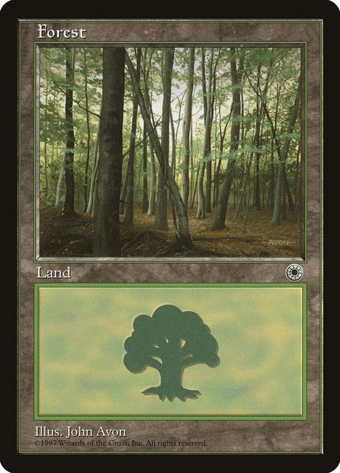 Image for Forest (Slanted Tree) (Portal) - Magic: The Gathering