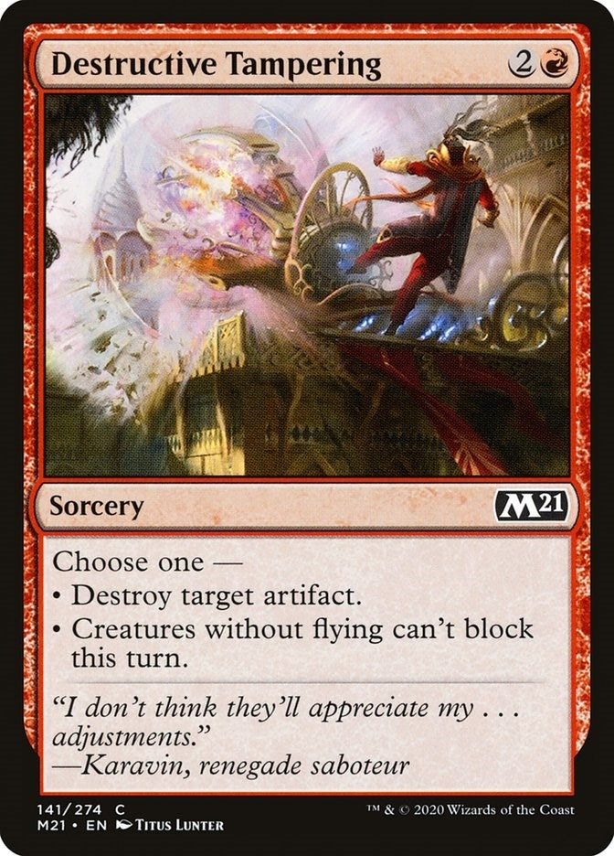 Image for Destructive Tampering (Core Set 2021) (141) - Magic: The Gathering