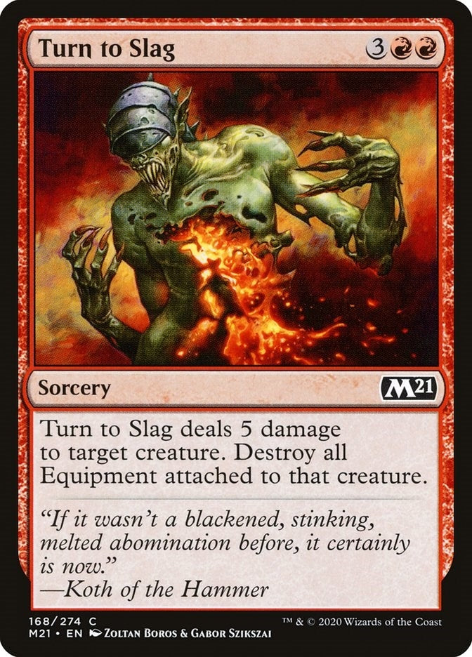 Image for Turn to Slag (Core Set 2021) (168) - Magic: The Gathering