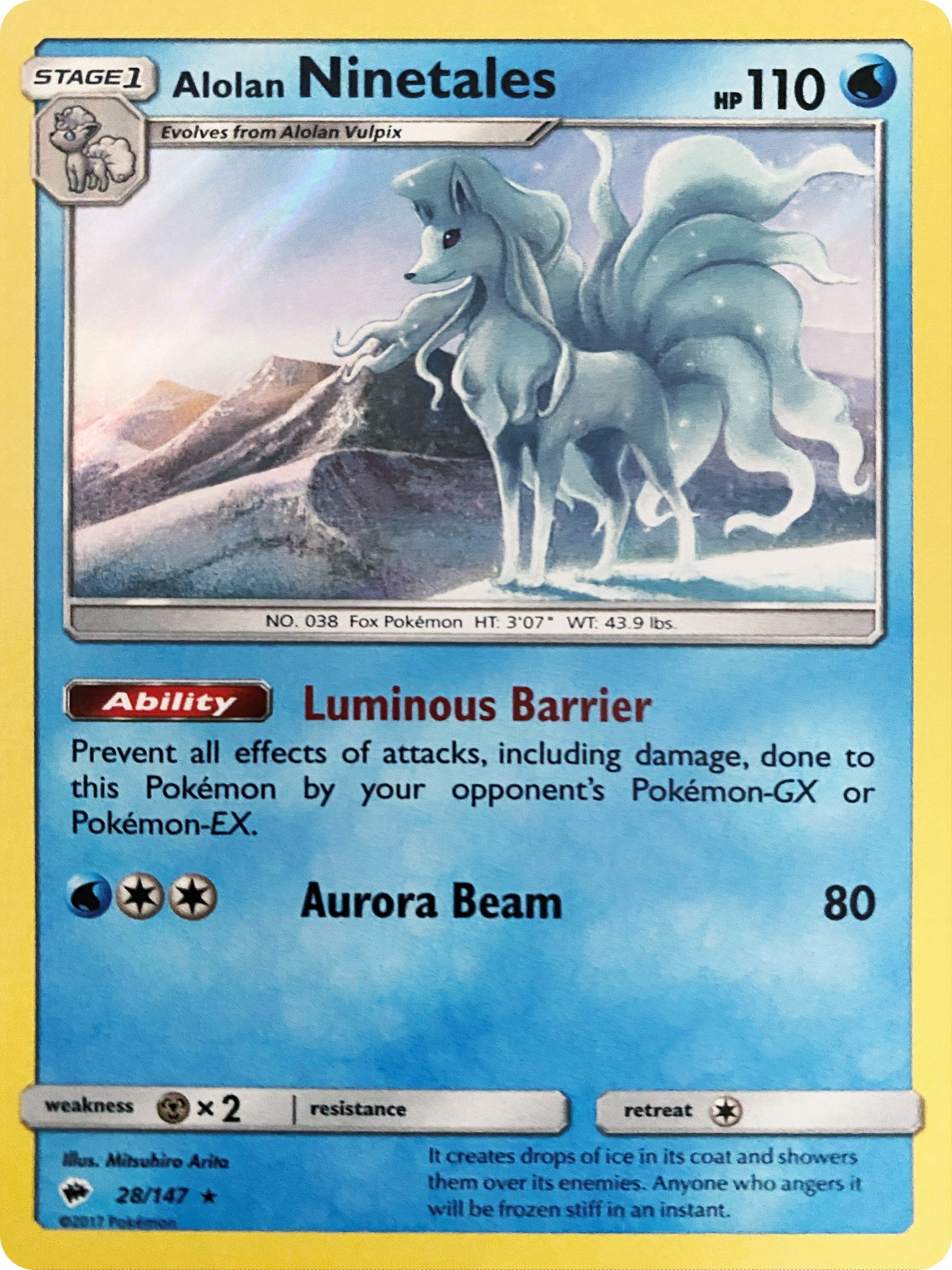 Image for Alolan Ninetales - 28/147 (Water Web Holo) (Miscellaneous Cards & Products) (028/147) - Pokemon
