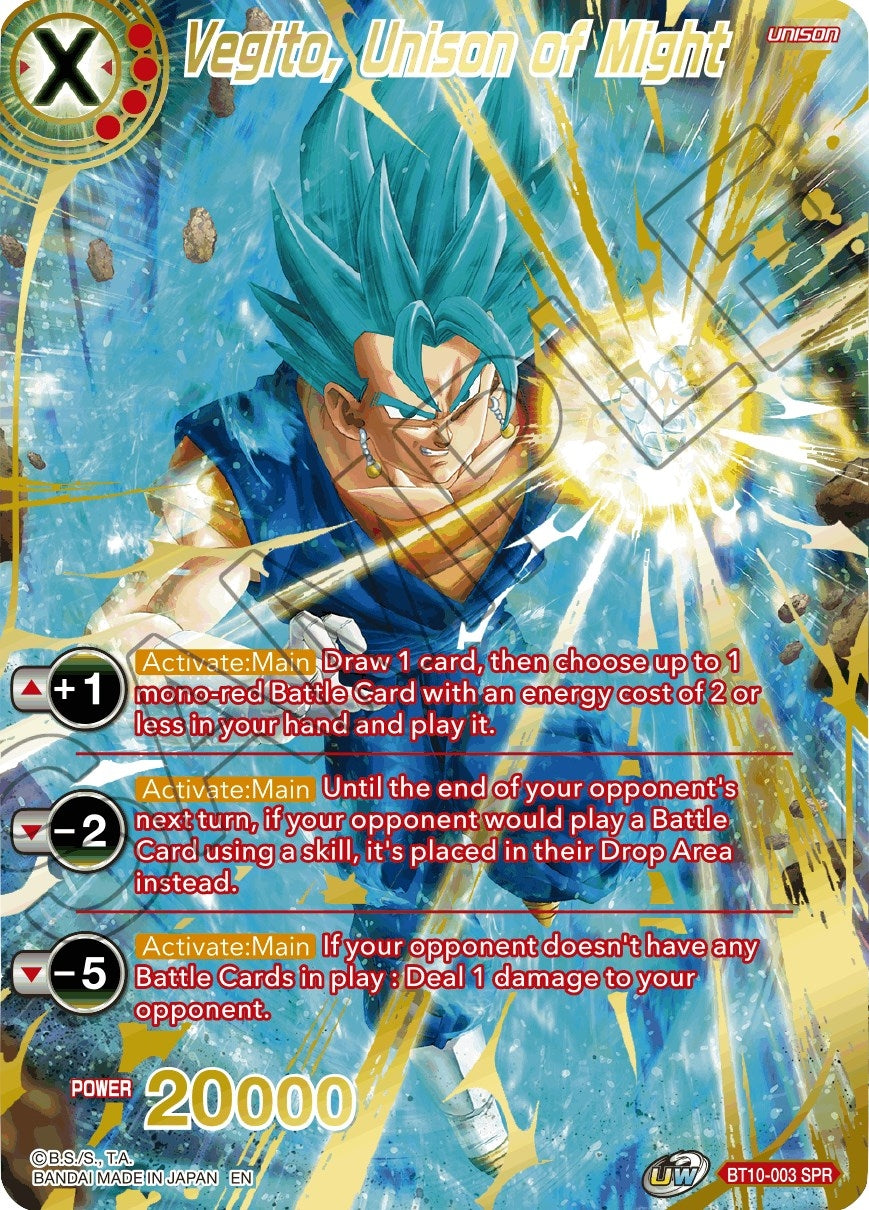 Image for Vegito, Unison of Might (SPR) (Rise of the Unison Warrior) (BT10-003) - Dragon Ball Super: Masters