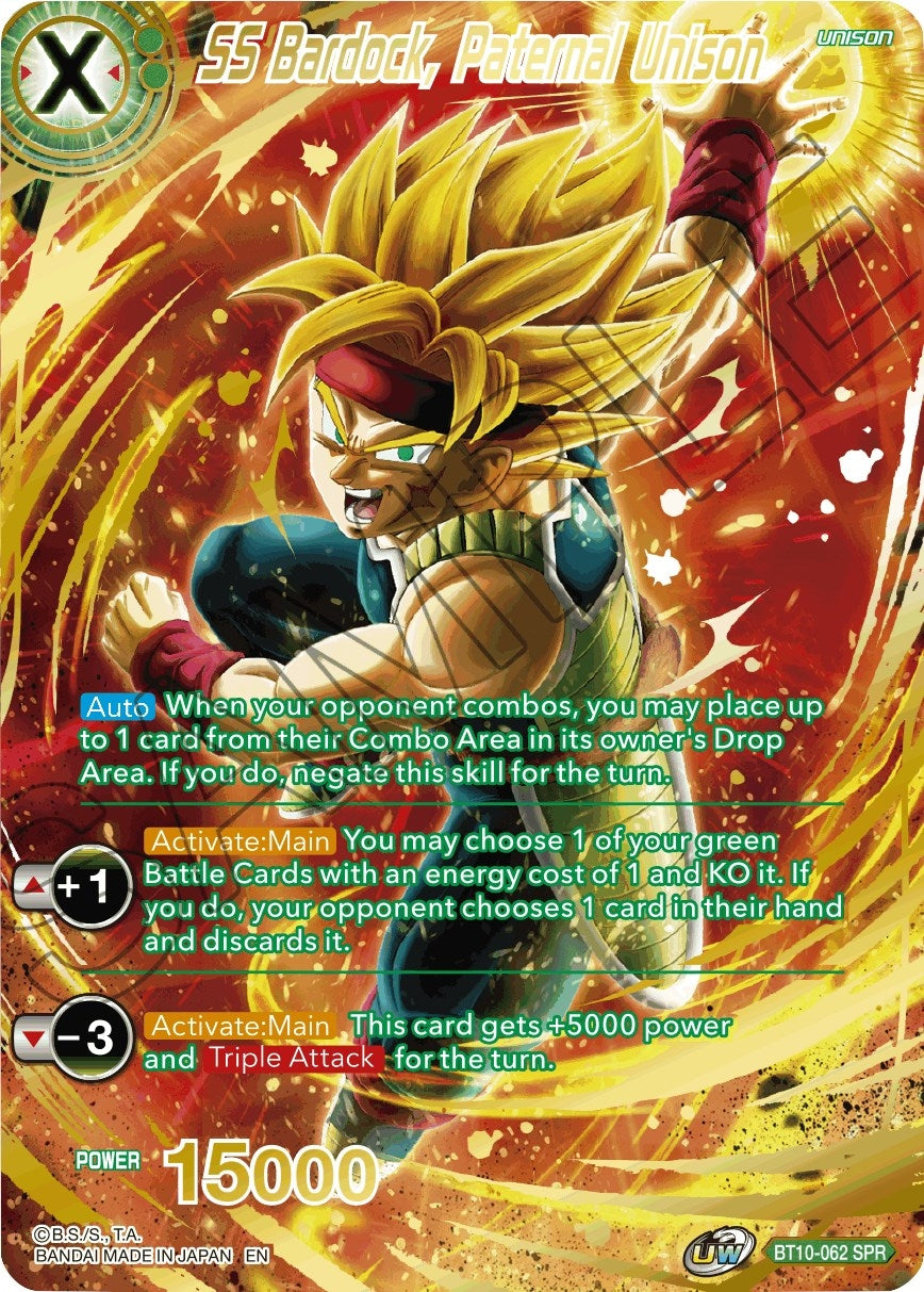 Image for SS Bardock, Paternal Unison (SPR) (Rise of the Unison Warrior) (BT10-062) - Dragon Ball Super: Masters