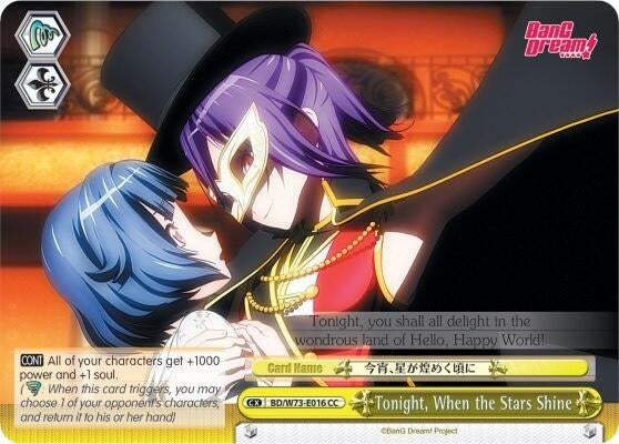 Image for Tonight, When the Stars Shine (BanG Dream! Vol.2) (BD/W73-E016 CC) - Weiss Schwarz