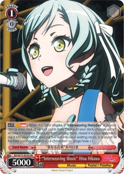 Image for "Interweaving Music" Hina Hikawa (BanG Dream! Vol.2) (BD/W73-E050 RR) - Weiss Schwarz
