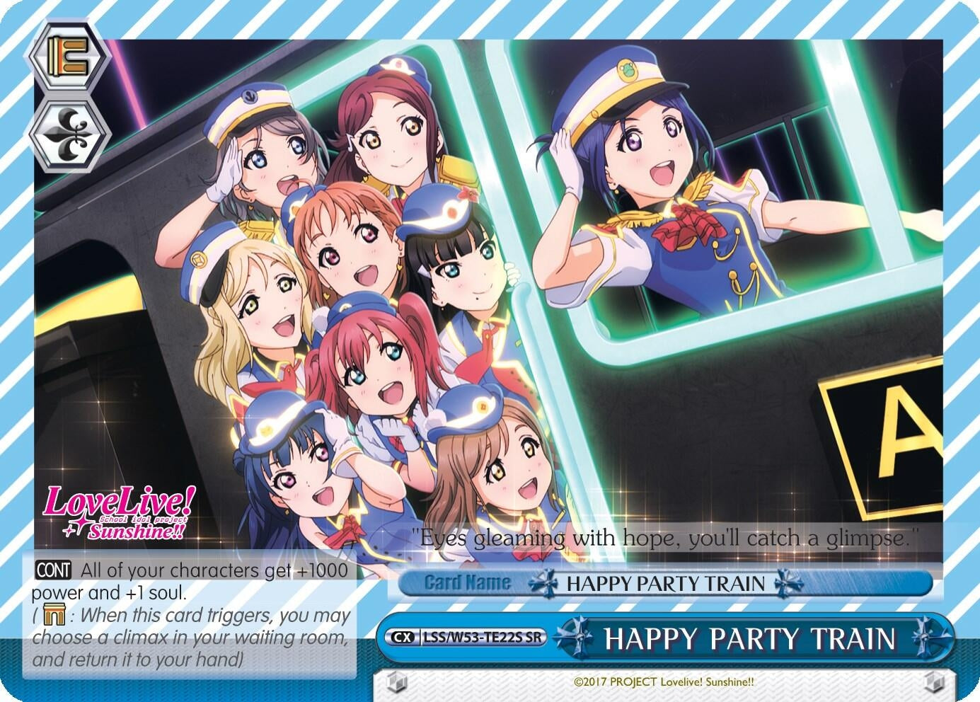 Image for HAPPY PARTY TRAIN (SR) (Love Live! Sunshine!! Extra Booster) (LSS/W53-TE22S SR) - Weiss Schwarz