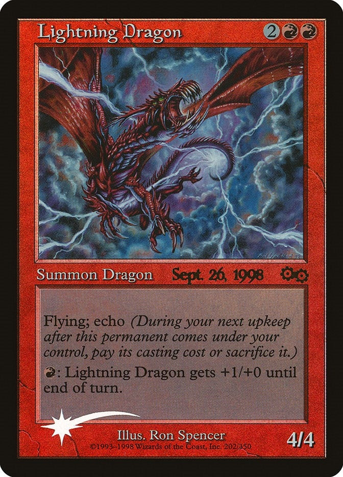 Image for Lightning Dragon (Prerelease Cards) (4) - Magic: The Gathering