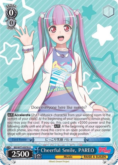 Image for Cheerful Smile, PAREO (BanG Dream! Vol.2) (BD/W73-E078 U) - Weiss Schwarz