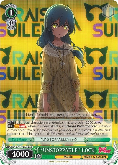Image for "UNSTOPPABLE" LOCK (RRR) (BanG Dream! Vol.2) (BD/W73-TE04R RRR) - Weiss Schwarz