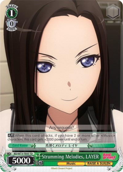 Image for Strumming Melodies, LAYER (BanG Dream! Vol.2) (BD/W73-TE05 TD) - Weiss Schwarz