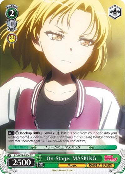 Image for On Stage, MASKING (BanG Dream! Vol.2) (BD/W73-TE06 TD) - Weiss Schwarz